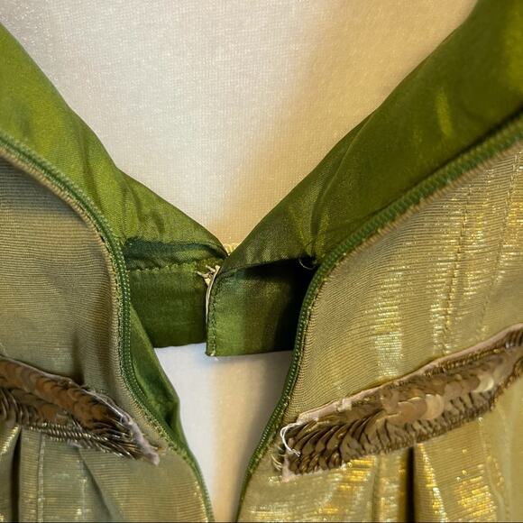 Vera Wang Lavender Label Strapless Shimmery Green Special Occasion Dress Size 8 - Picture 6 of 12